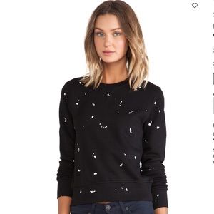 Rag & Bone Splatter Paint Black Sweatshirt (Medium) NWOT